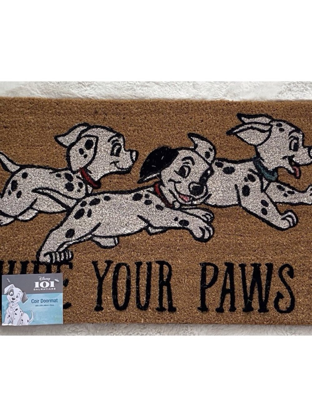 Disney 101 Dalmatians‎ Wipe Your Paws Coir Door Mat Outdoor 18 X 30” Porch NEW